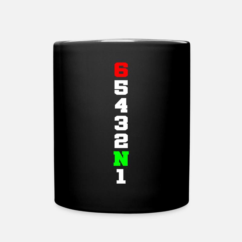 Motorrad Schaltung - Tasse einfarbig - Schwarz