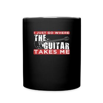 Play guitar gift guitar - Full Colour Mug - black - Front
