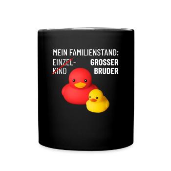 Big brother baby offspring cute rubber ducks - Full Colour Mug - black - Front
