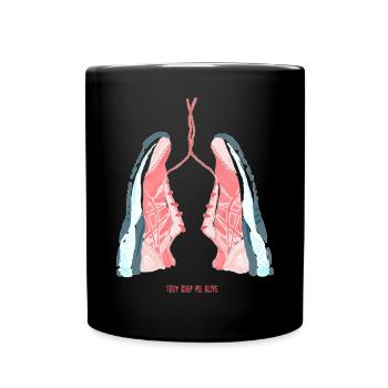 laufender Liebhaber - Tasse einfarbig - Schwarz - Vorne