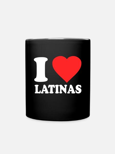 I Love Latinas - Full Colour Mug - black