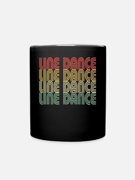 Line Dance Vintage Design - Mug uni - noir
