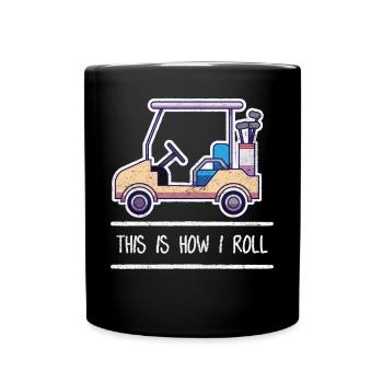 Golf - Tasse einfarbig - Schwarz - Vorne