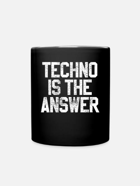 La techno est la réponse - Mug uni - noir