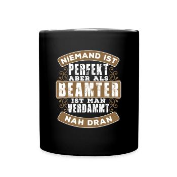 Beamter - Tasse einfarbig - Schwarz - Vorne