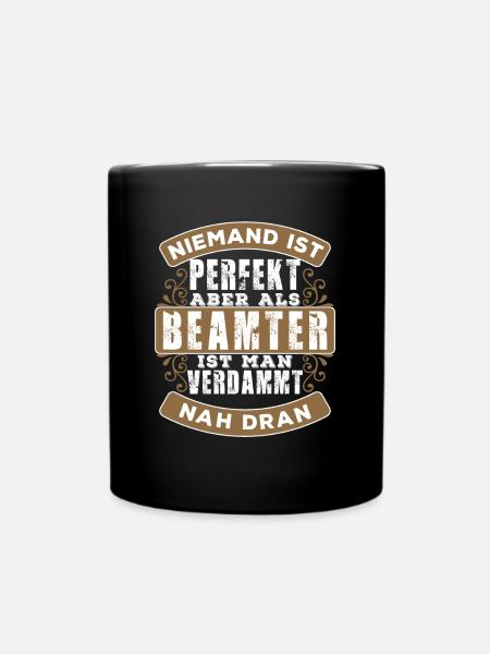 Beamter - Tasse einfarbig - Schwarz