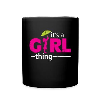 It is for girl umbrella gift - Full Colour Mug - black - Front