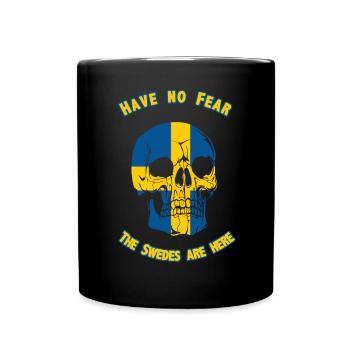 Schweden Totenkopf - Tasse einfarbig - Schwarz - Vorne
