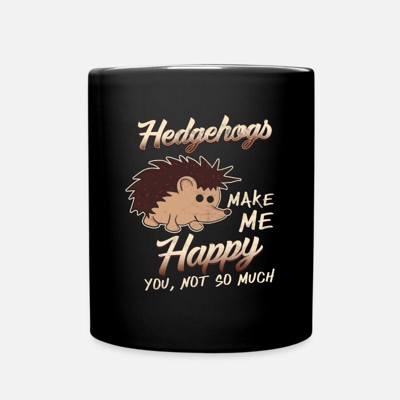 Hedgehog - Full Colour Mug - black