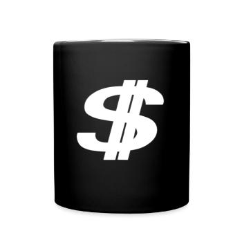 Dollar - Mug uni - noir - Devant