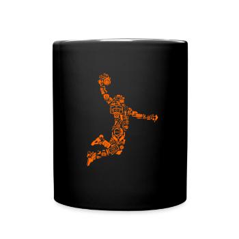 Joueur de basket - Mug uni - noir - Devant