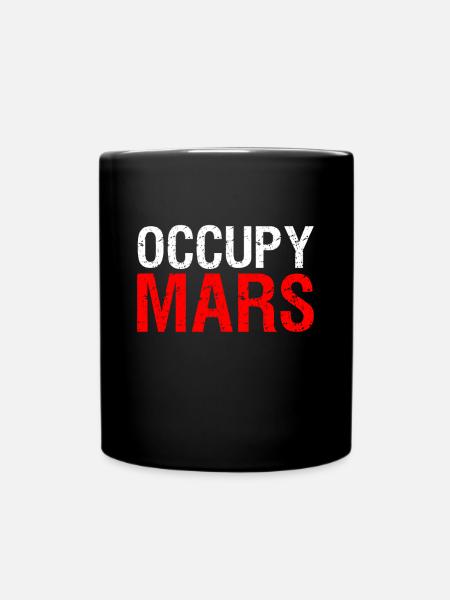 Occupy Mars - Full Colour Mug - black