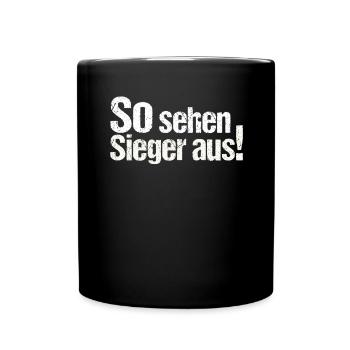 So sehen sieger aus - Tasse einfarbig - Schwarz - Vorne