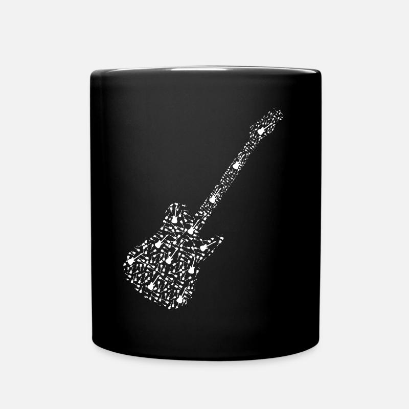 E Gitarre aus E Gitarren - Gitarre Shirt - Tasse einfarbig - Schwarz