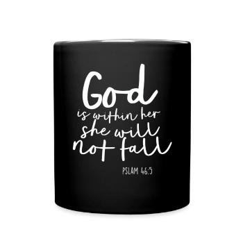 Psalm Geschenk Gott Bibel Jesus Evangelium Christ - Tasse einfarbig - Schwarz - Vorne