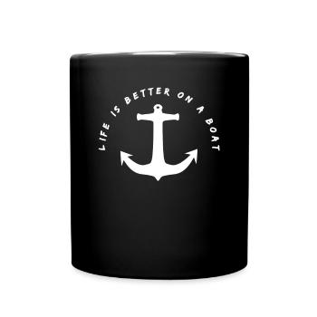 Cool sailor & sailor saying design - Full Colour Mug - black - Front