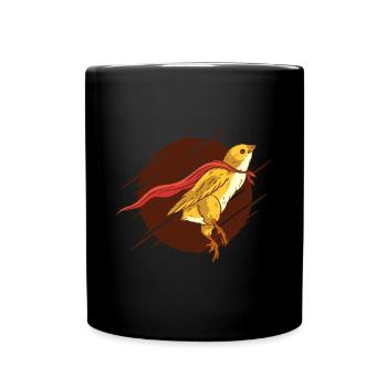 Super Bird, Super Chicken, - Full Colour Mug - black - Front