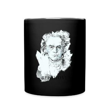 musician classical Beethoven deaf concert fan piano - Full Colour Mug - black - Front