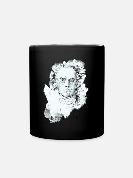 musiker klassik Beethoven taub Konzert Fan klavier - Tasse einfarbig - Schwarz