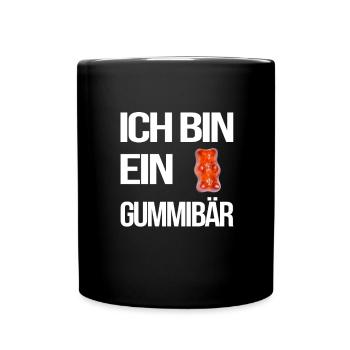 Ich bin ein Gummibär - Tasse einfarbig - Schwarz - Vorne