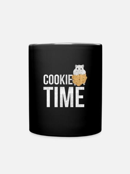 Cookie Time I Hamster Keks Kekse Schokolade - Tasse einfarbig - Schwarz