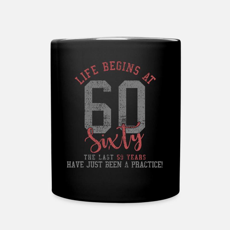 60th birthday - Full Colour Mug - black