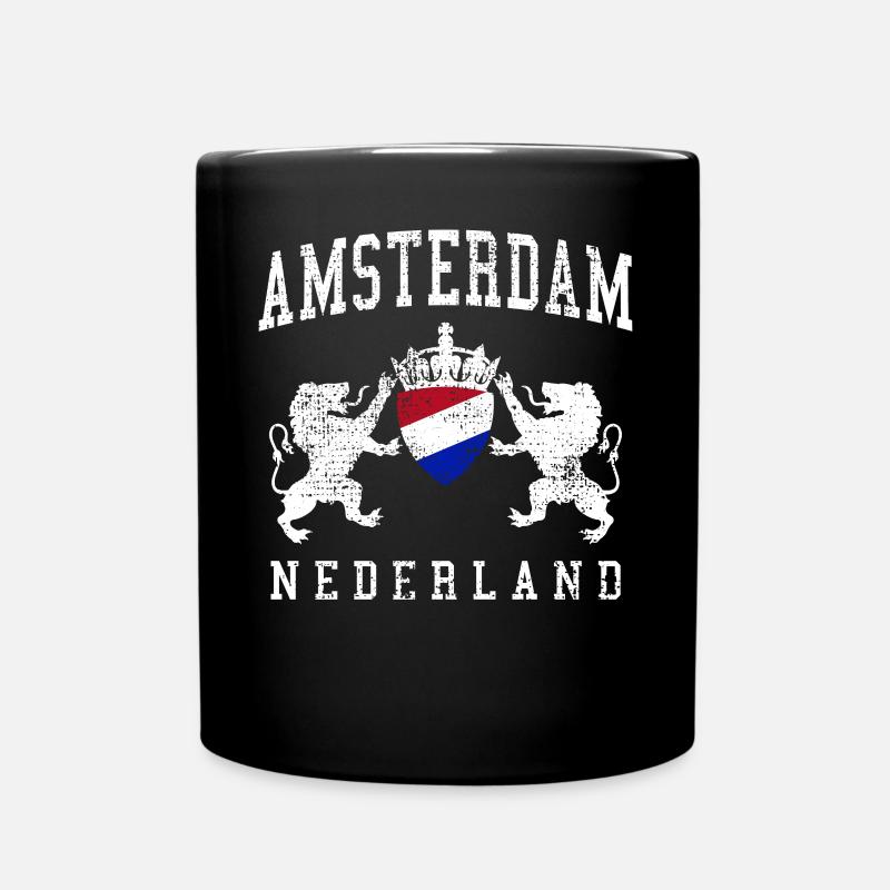 Amsterdam - Tasse einfarbig - Schwarz