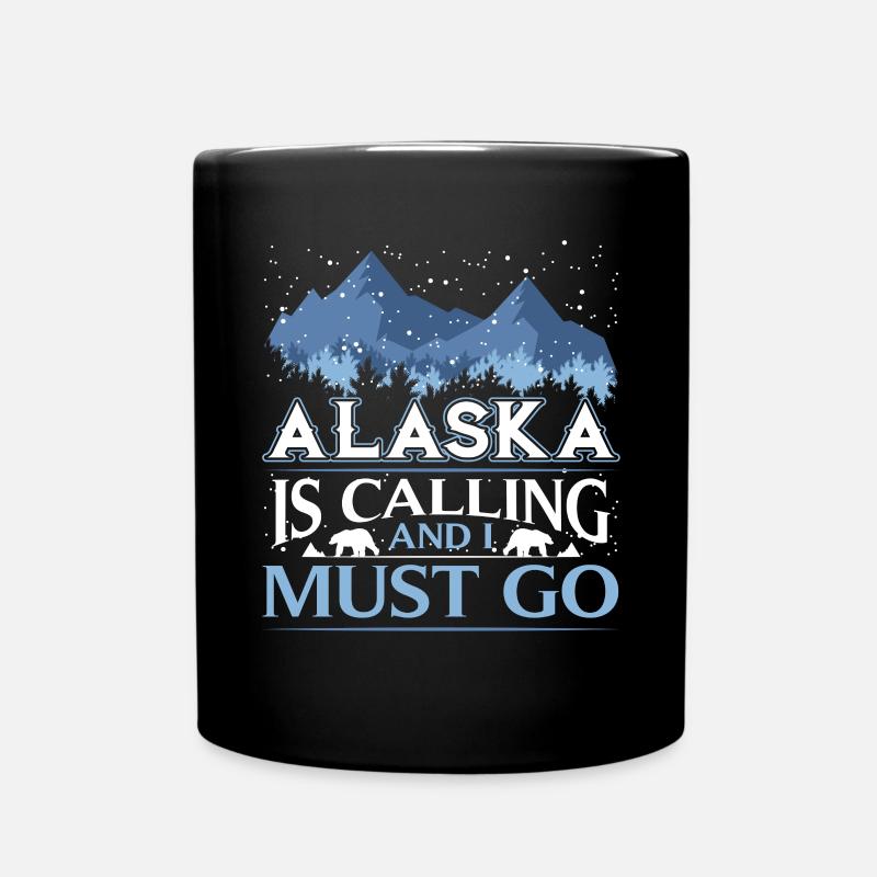 Cadeau d'ours polaire de vacances d'hiver en Alaska - Mug uni - noir