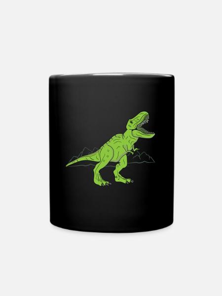 T-Rex Dinosaurier Steinzeit - Tasse einfarbig - Schwarz