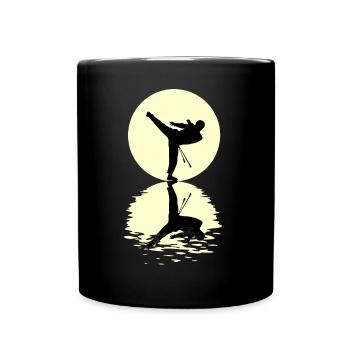 Moon Capoeira Tshirt - Tasse einfarbig - Schwarz - Vorne