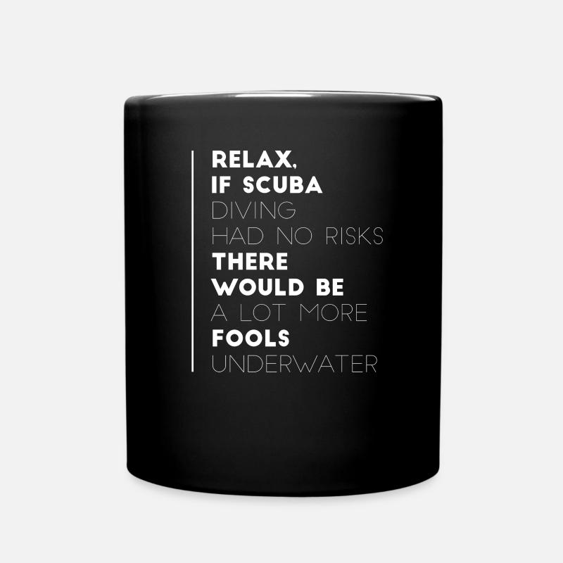 Funny Scuba Diving Gift Ideas for Scuba Divers - Full Colour Mug - black