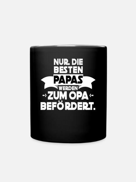 Befördert Befördert Opa Großvater - Tasse einfarbig - Schwarz