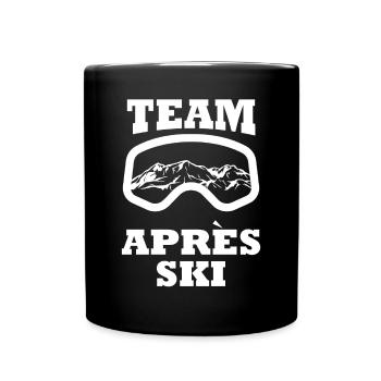 Team Apres Ski - Tasse einfarbig - Schwarz - Vorne