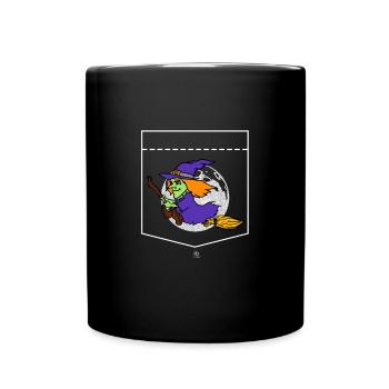 Nettes Hexegeschenk - Tasse einfarbig - Schwarz - Vorne