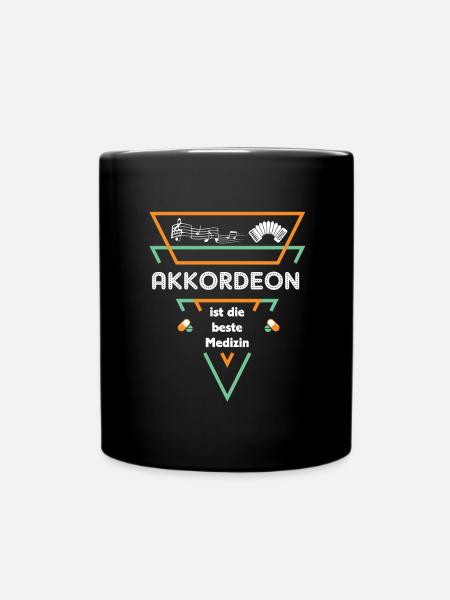 Witziges Shirt für Akkordeonspieler - Tasse einfarbig - Schwarz