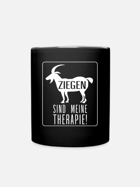 Ziegen Ziegen - Tasse einfarbig - Schwarz