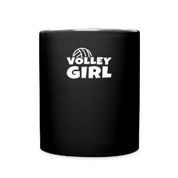 Volley Ball Girls Design - Full Colour Mug - black - Front