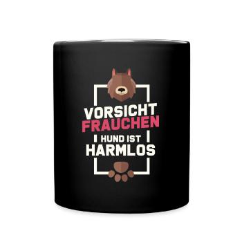 Caution Mistress - le chien est inoffensif - Mug uni - noir - Devant