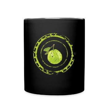 Guave Frucht Kunst Geschenk - Tasse einfarbig - Schwarz - Vorne