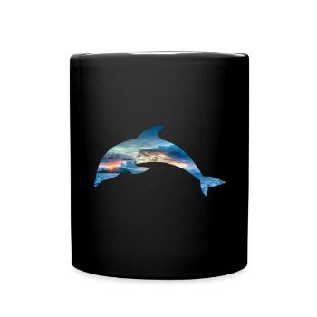 Dauphin dauphin pacifique océan indien poisson animal - Mug uni - noir - Devant