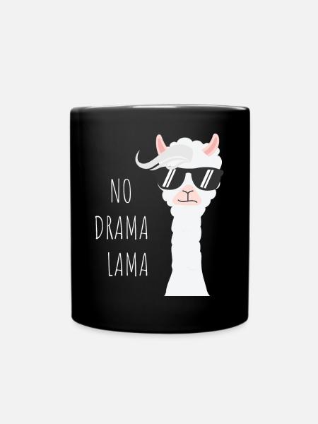 No Drama Lama - Tasse einfarbig - Schwarz