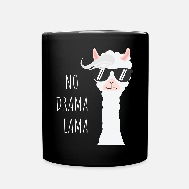 No Drama Lama - Tasse einfarbig - Schwarz