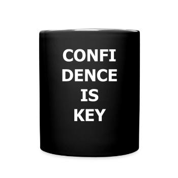 CONFIDENCE IS KEY - Full Colour Mug - black - Front