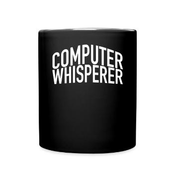 Computer Whisperer Tech Support IT Support IT Nerd - Full Colour Mug - black - Front