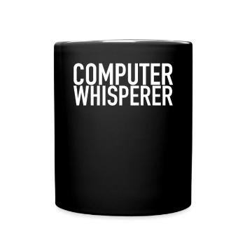 Computer Whisperer Tech Support IT Support IT Nerd - Full Colour Mug - black - Front