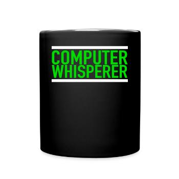 Computer Whisperer Tech Support IT Support IT Nerd - Full Colour Mug - black - Front