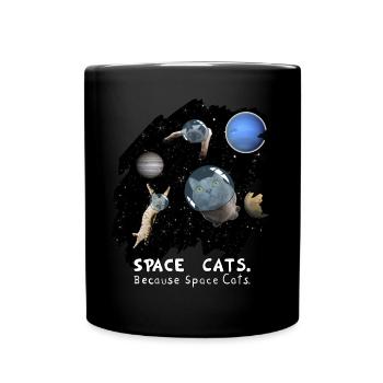 Space Cats Epic Galaxy Space Gift - Full Colour Mug - black - Front