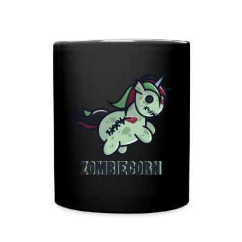 Infected zombie unicorn - Full Colour Mug - black - Front
