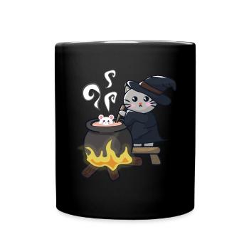 Witch brews Halloween a potion - Full Colour Mug - black - Front