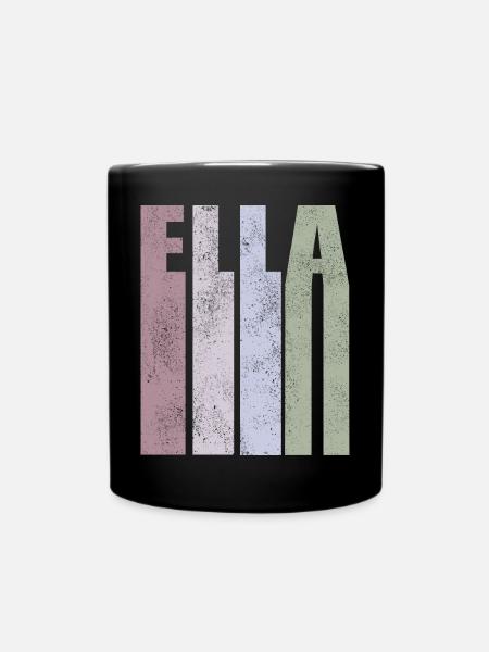 Ella prénom prénom style rétro - Mug uni - noir